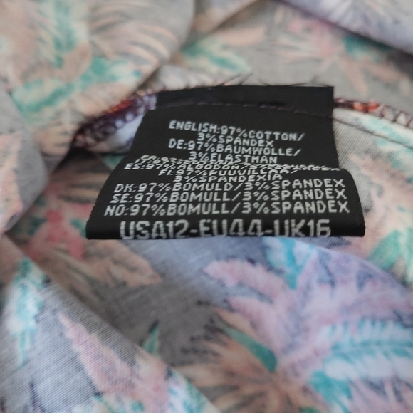 Hearts & Roses rockabilly tropical floral print midi dress. Size 12 - Picture 6 of 15